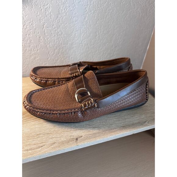Mecca Men's Size 10 Brown Faux Leather Loafers - Picture 3 of 10
